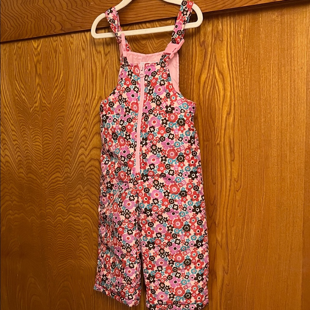 OshKosh B'gosh floral kids bib snow pants overalls